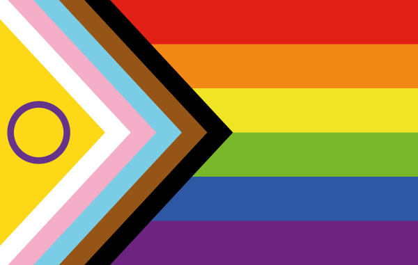 Intersex-inclusive Pride Flag. Design by Nikki, CC0, via Wikimedia Commons.