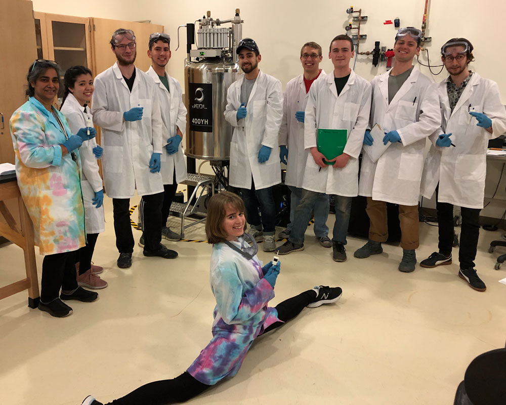 Chemistry Students showing off the ASET Lab
