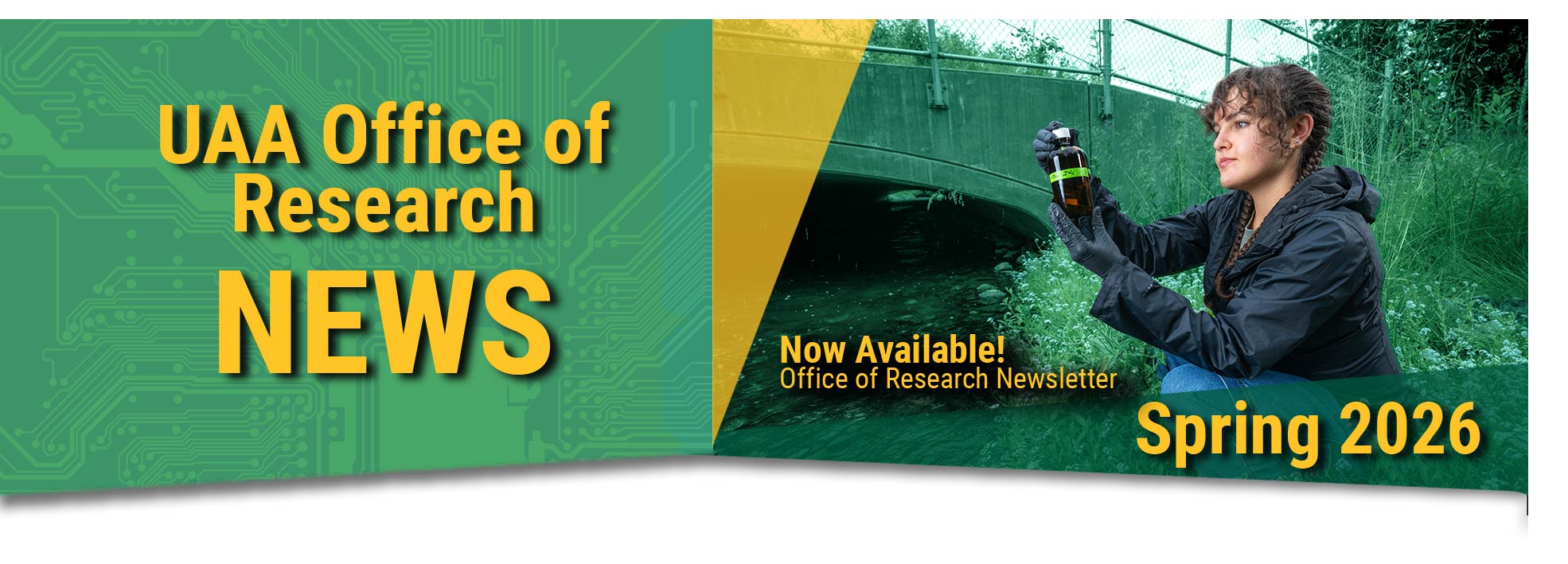 Banner Office of Research Newsletter Banner to announce newsletter for Office of Research