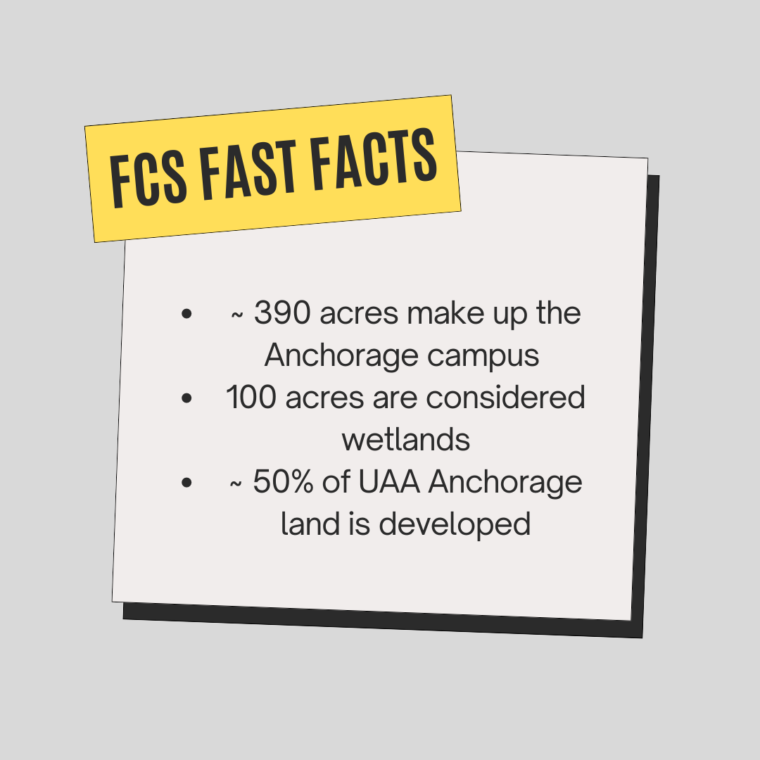 ~390 acres make up the Anchorage campus