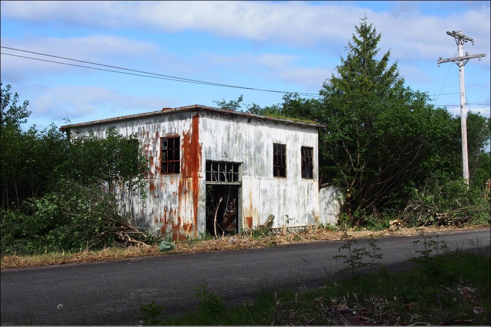 rusty white boilerhouse