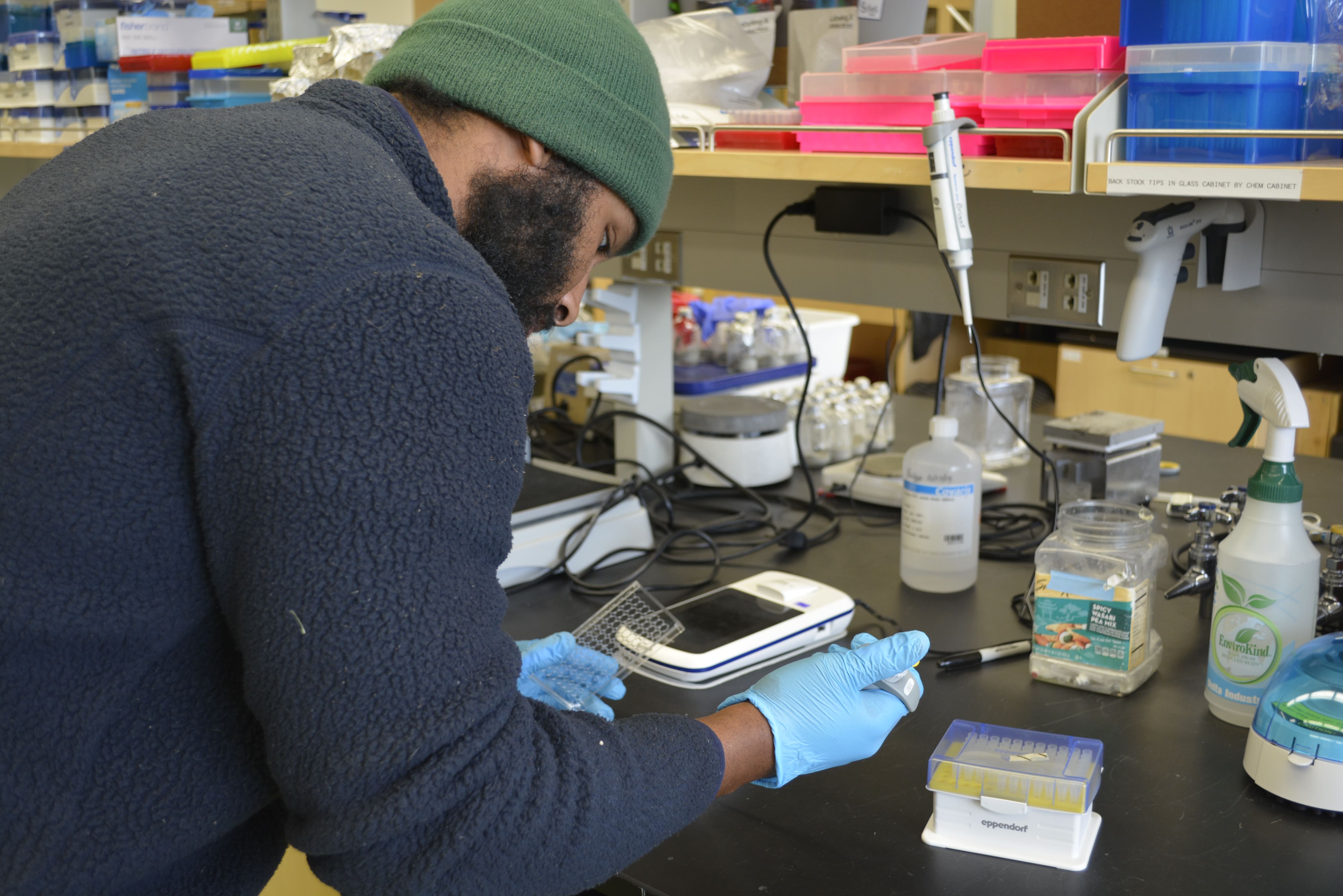 Kendall Scott working in Lab