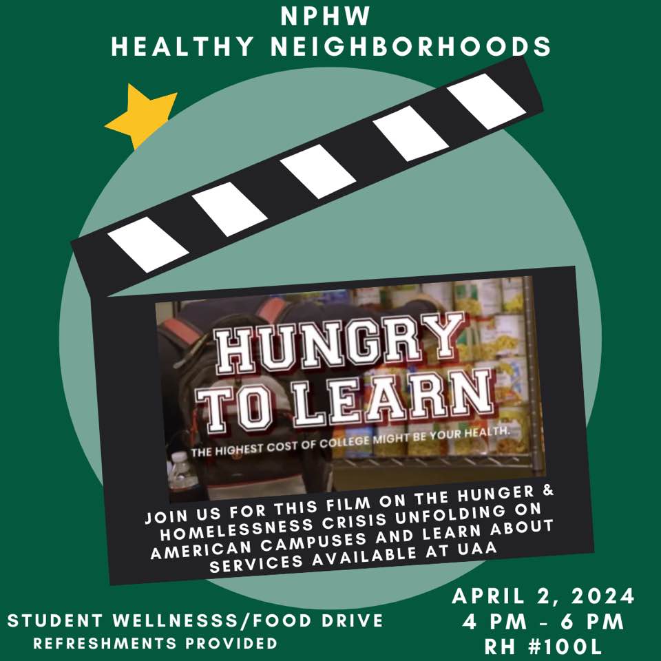 Poster describing hungry to learn movie event