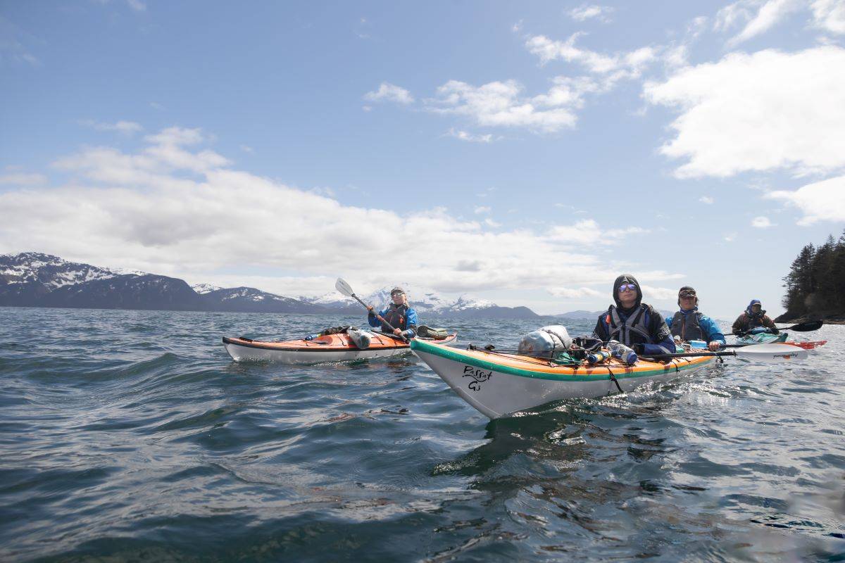 Students kayaking