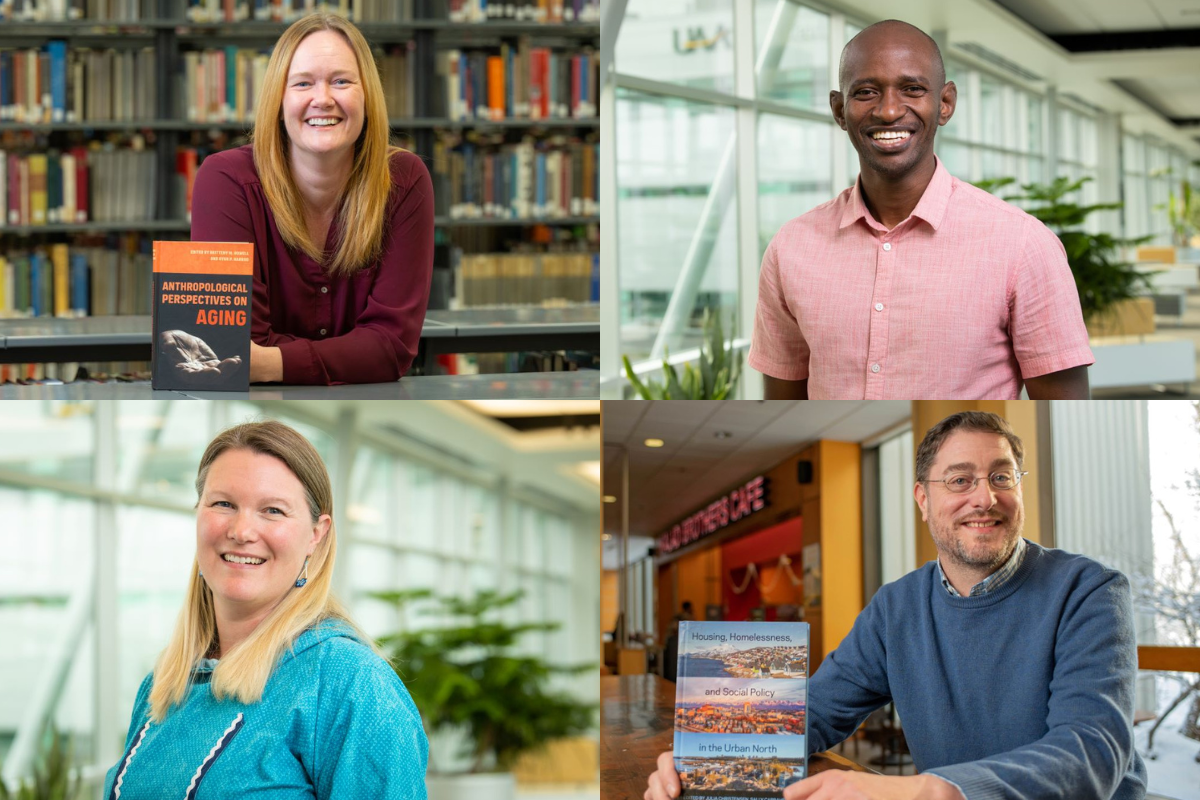 UAA faculty members, Travis Hedwig, Melissa Chlupach, Britteny Howell, and Amana Mbise