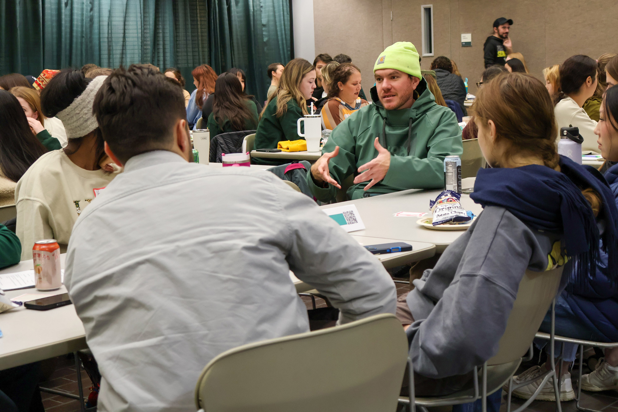 Students reflect on key takeaways from a session on weight-inclusive care at the 2024 Fall Grand Rounds on Nov. 8, 2024, at the University of Alaska Anchorage. (Photo by Kevin Bennett, UAA Alaska Center for Rural Health & Health Workforce)