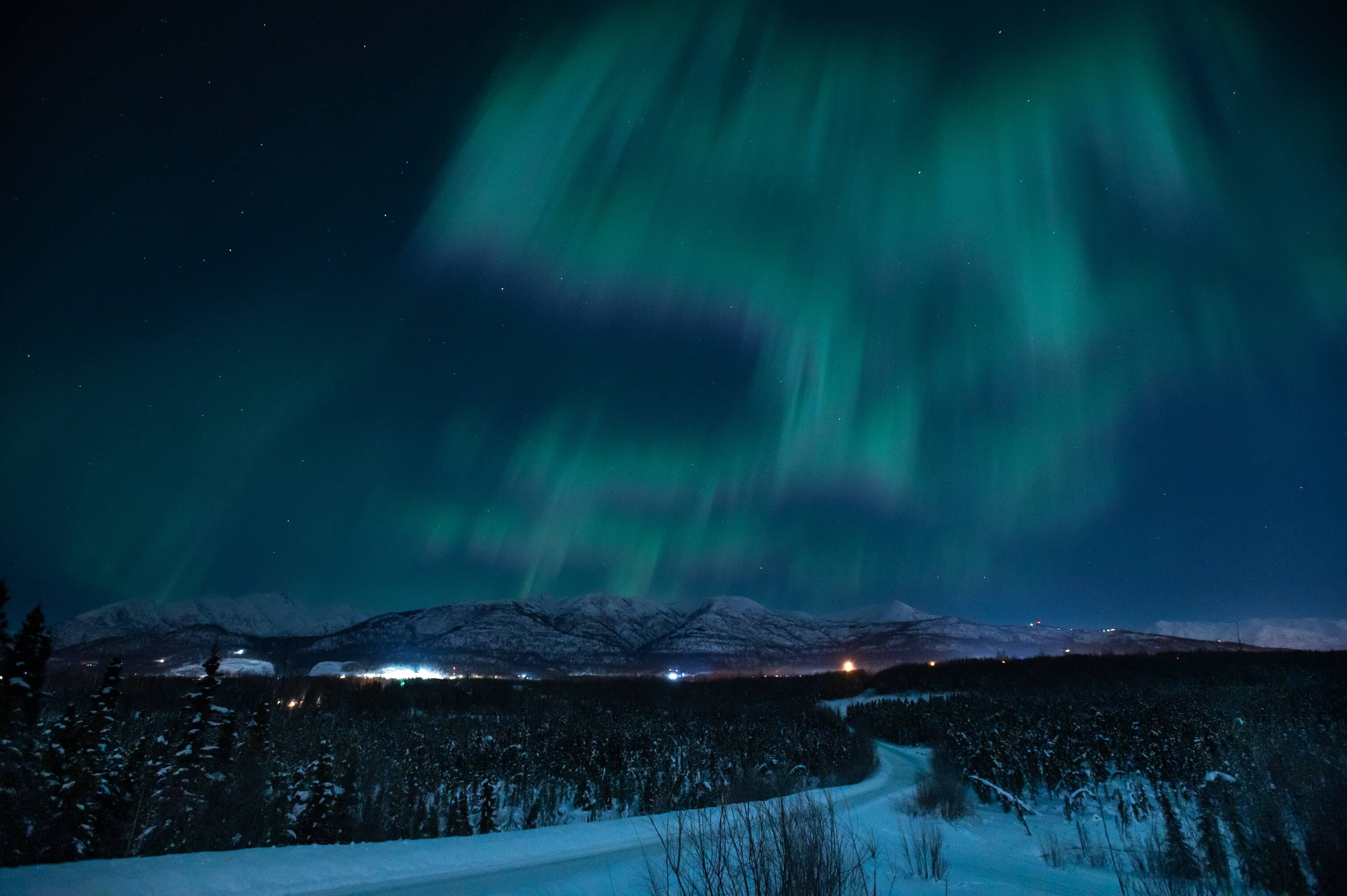 The Aurora Borealis over Chugiak/Birchwood, north of Anchorage.