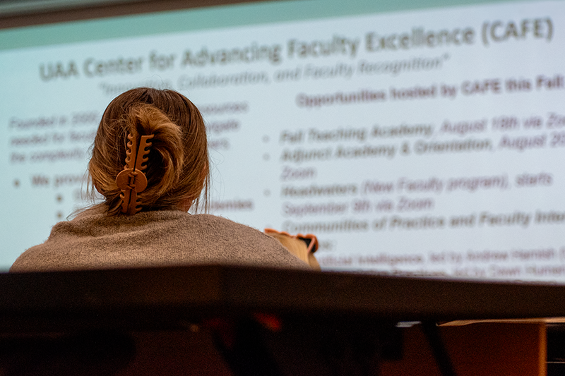Faculty watching CAFE presentation